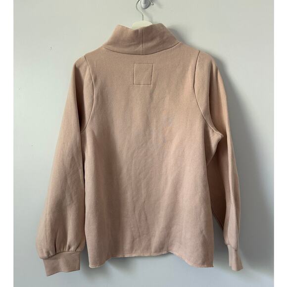 Madewell Betterterry Relaxed Turtleneck Sweatshirt Tan size Medium - Picture 7 of 12